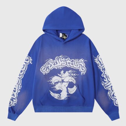 Hellstar Studios Records Yoga Hoodie Blue