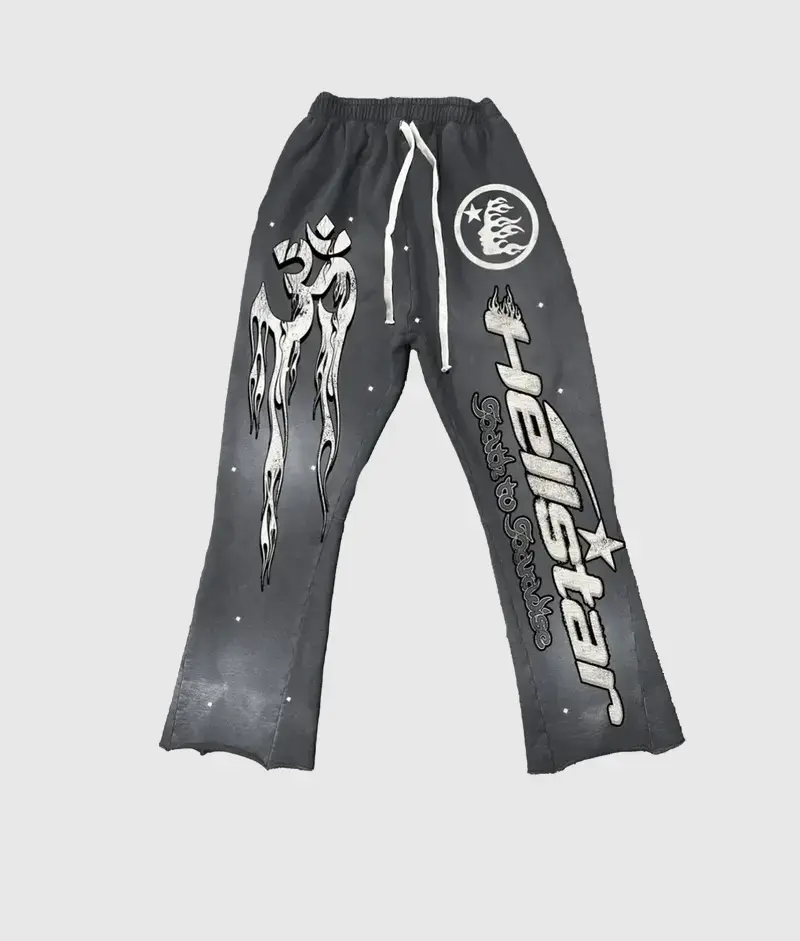 Hellstar Studios Racer Flare Sweatpants Black-2